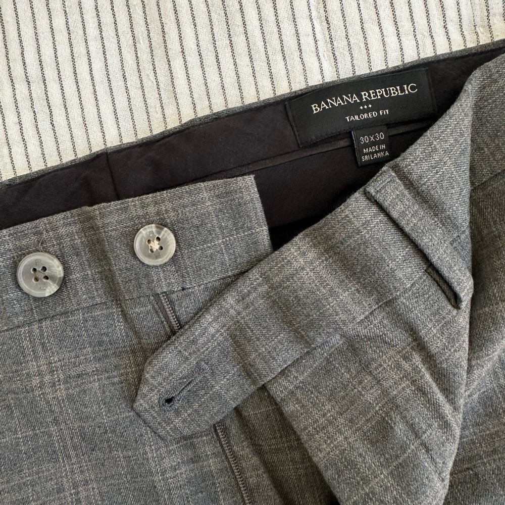 Banana Republic Charcoal Tailored Trousers